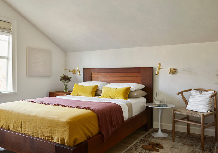 Before & After - bedroom designed by Megan Bachmann / photography by Vivian Johnson