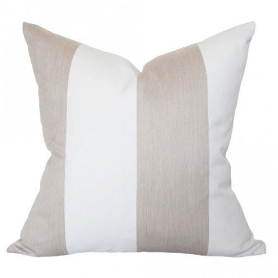 beige and white cushions