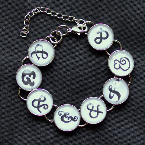 I Love Ampersands & Typography Charm Bracelet for designers
