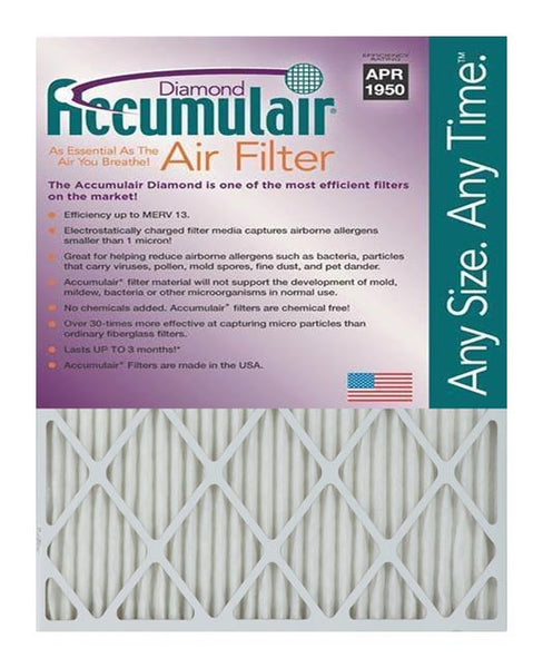 17.25x23.25x1 Accumulair Furnace Filter Merv 13