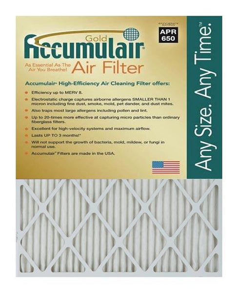 14x24x1 Accumulair Furnace Filter Merv 8