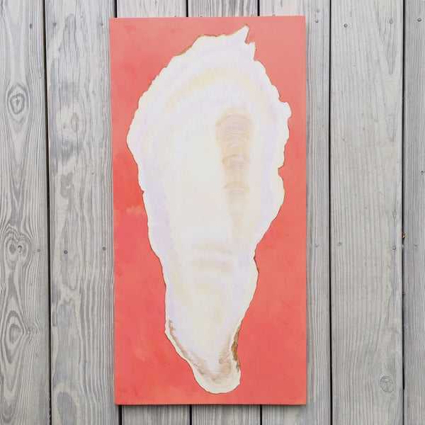 Home Art by Rachel Loomis-Acrylic on Canvas Oyster Shell Painting