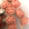 Artificial Foam & Tulle Flower Pick Style 3 - Peach