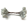 Christmas Frosted Textured Wired Berry Pick - Silver Grey