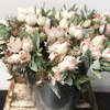 Artificial Silk Australian Native Blushing Bride Stonecrop Flower Stem Bouquet - Light Pink