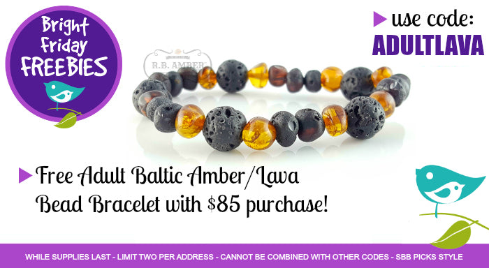 Black Friday Freebie Adult Baltic Amber Lava Bracelet