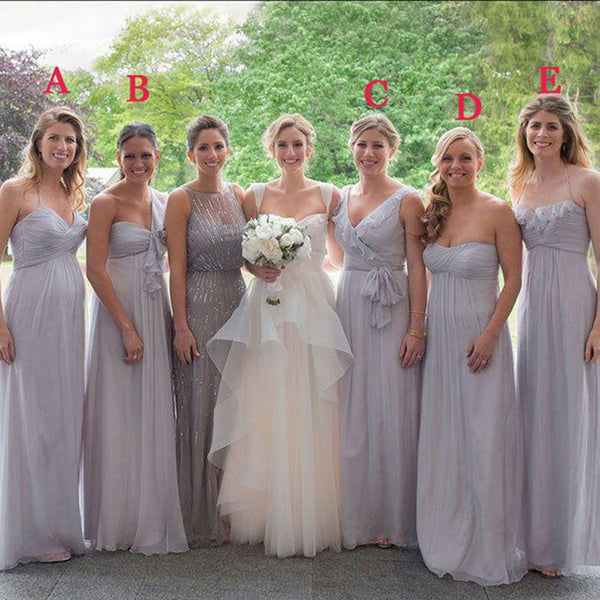 bridesmaid different style dresses