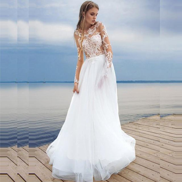 inexpensive long sleeve wedding dresses