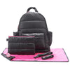 Backpack Baby Diaper Bag - Black and Pink L
