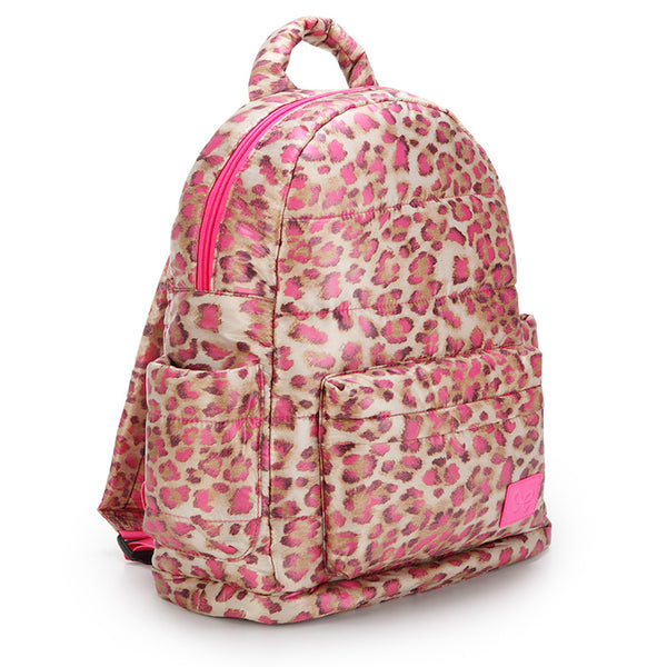 Backpack Baby Diaper Bag - Caramel Pink Leopard L