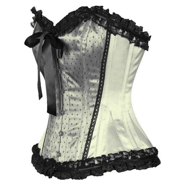 Novlene Satin Lace Overlay Burlesque Corset Corsets Queen Us Ca 3954