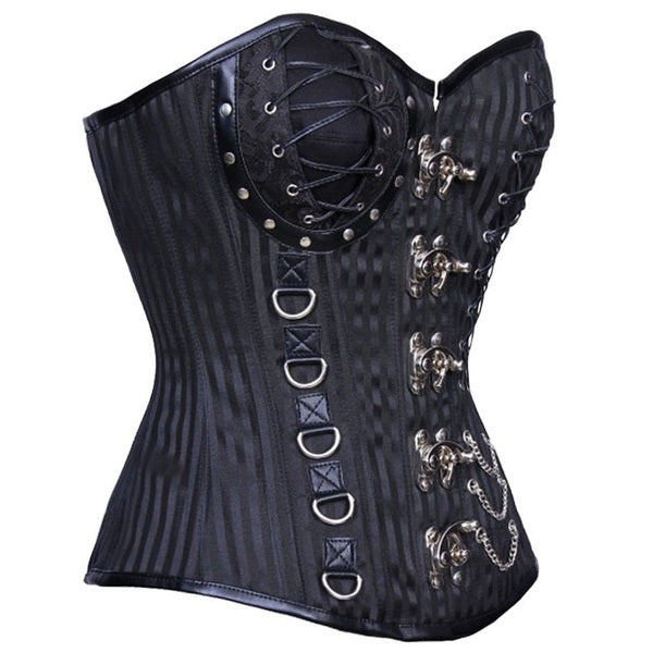 Lozano Gothic Overbust Corset With Buckle Details.
