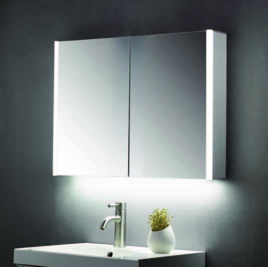 600 X 700mm Mirror Cabinet With Led Strips Shaver Socket
