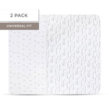 Pack N Play I Portable Crib Sheet Set - Forest Grey Leaf