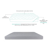 Waterproof Quilted Bassinet Sheet with Heat Protection I Grey