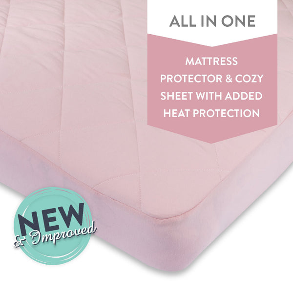 Waterproof Cotton Quilted Pack n Play Mattress Pad Cover and Cozy Sheet,...