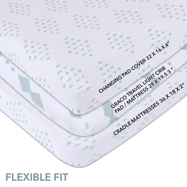 crib sheet and changing pad cover set