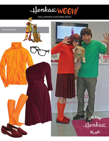 Henkaa Convertible Dress used as Velma and Shaggy from Scooby Doo Halloween Costume, great cosplay costume that you can wear again.