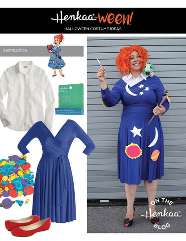 Henkaa Convertible Dress used for a Ms. Frizzle from The Magic School Bus Halloween Costume, great cosplay costume that you can wear again.
