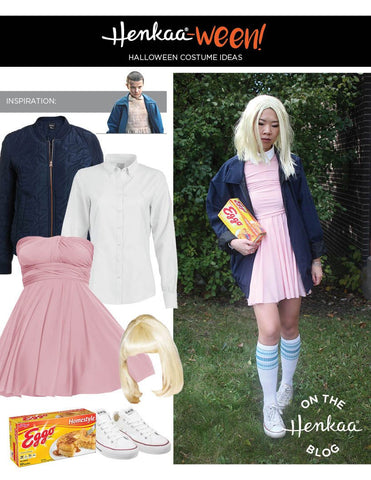Henkaa Convertible Dress used for a Eleven from Stranger Things Halloween Costume, great cosplay costume that you can wear again.