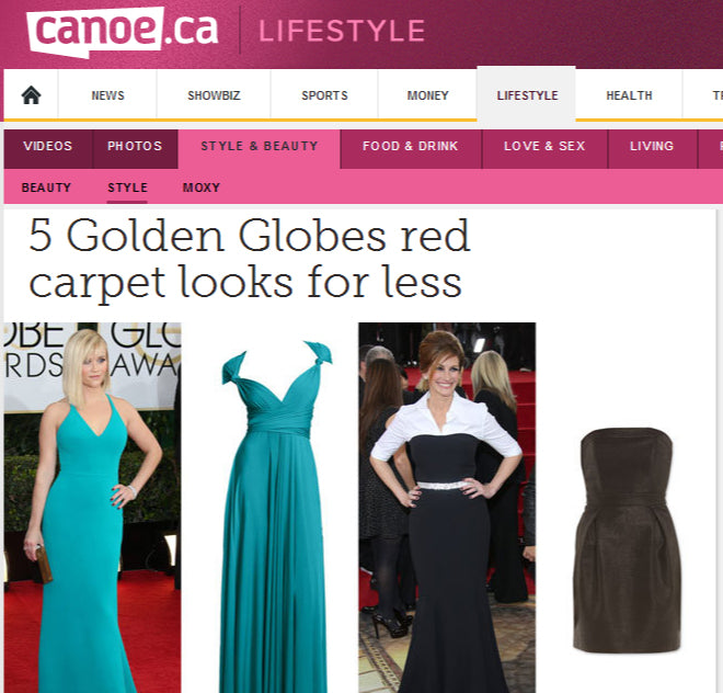 5 Golden Globes red carpet looks for less