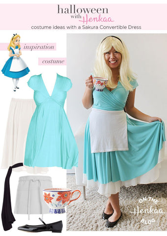 Henkaa Convertible Dress used for a Alice In Wonderland Halloween Costume, great cosplay costume that you can wear again.