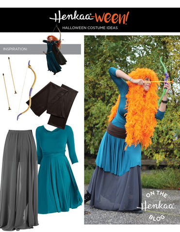 Henkaa Convertible Dress used for Merida from Brave Halloween Costume, great cosplay costume that you can wear again.
