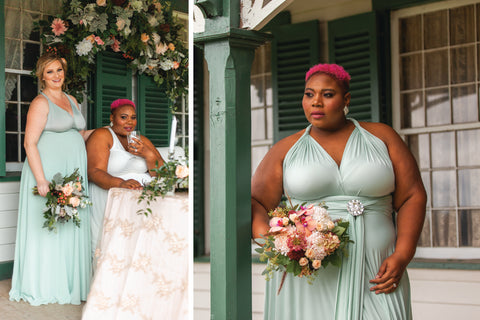 2020 Wedding Trend Report: Neo Mint Henkaa Convertible Dresses 2020 colour of the year, is vibrant, energetic and fresh, perfect for 2020 weddings