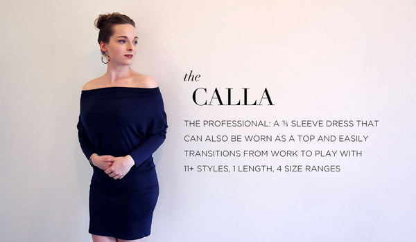 Henkaa Capsule Collection: The Henkaa Calla Convertible Dress is the perfect dress for work and for your minimalist capsule wardrobe. Take it from day to night in a pinch.