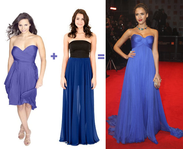 periwinkle blue gown - how to get jessica alba's red carpet look