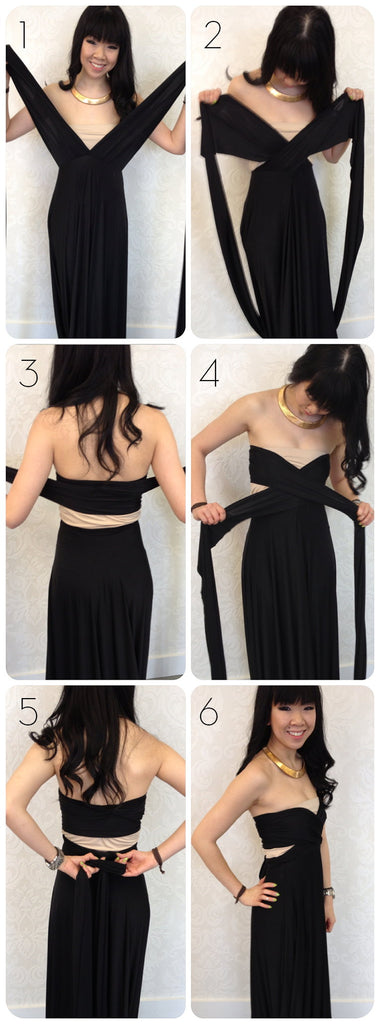 Alexandria style infinity dress - new way of tying infinity dress - how to get a cutout look with a convertible dress