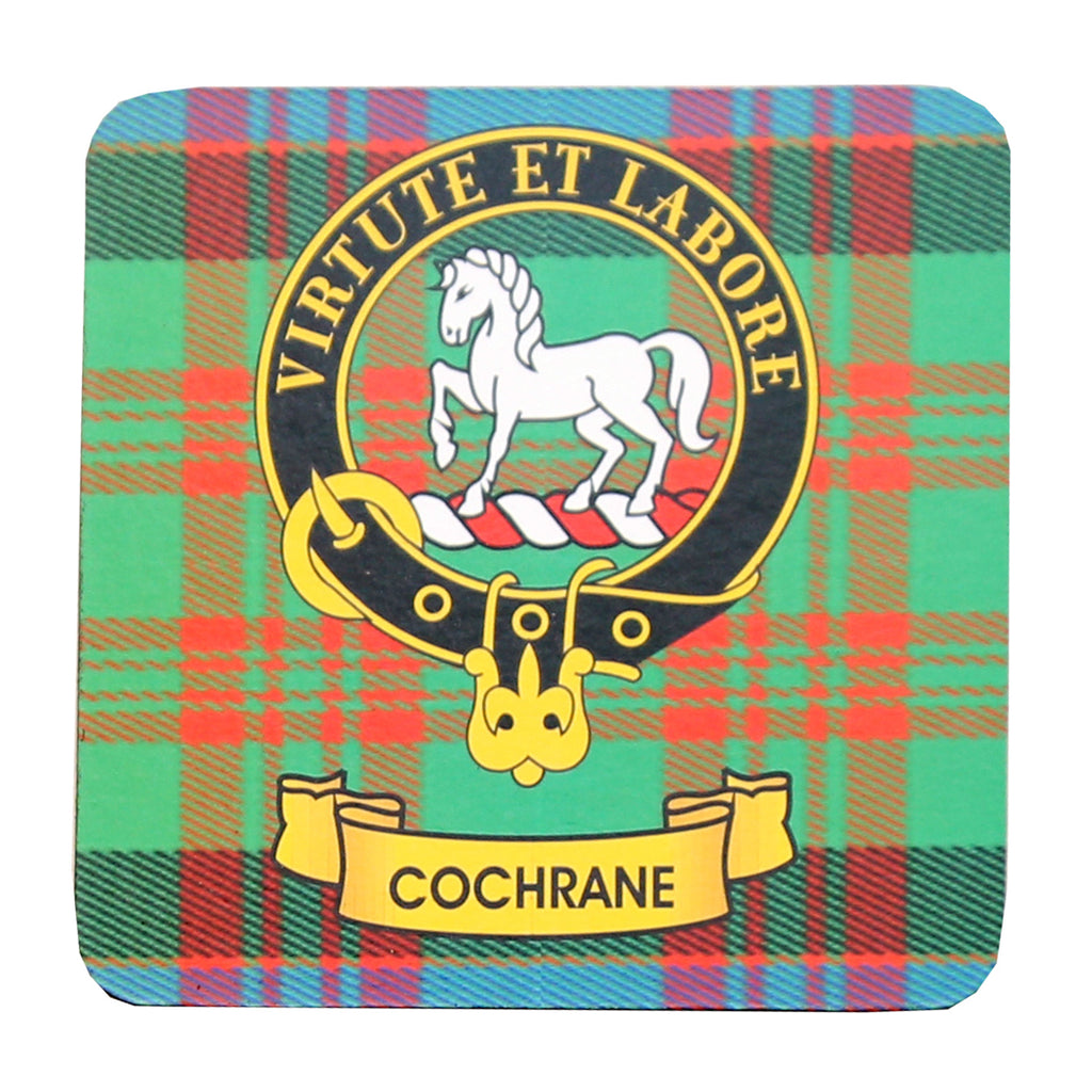 Clan Crest Drink Coaster Cochrane Tartantown Ltd