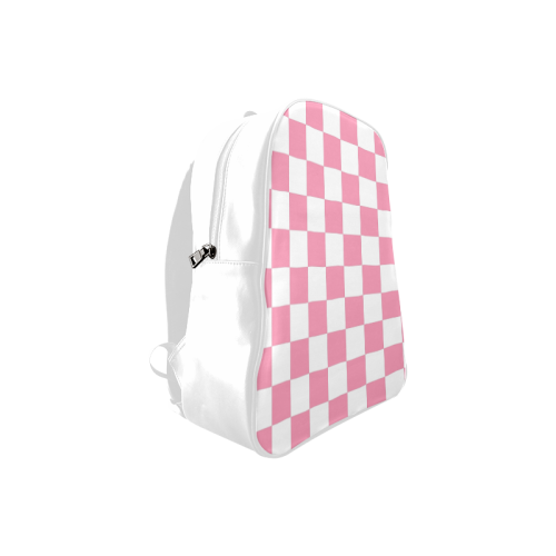 pink checkered backpack