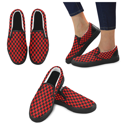 black checkered shoes