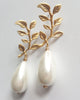 Flora Shell Pearl Drop Earrings