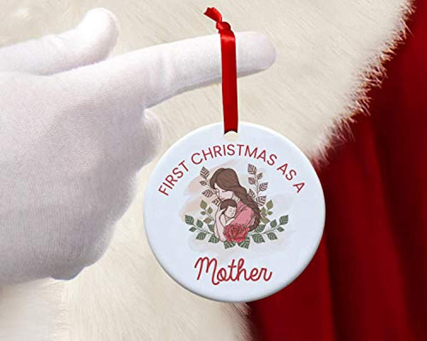 mother son christmas ornament