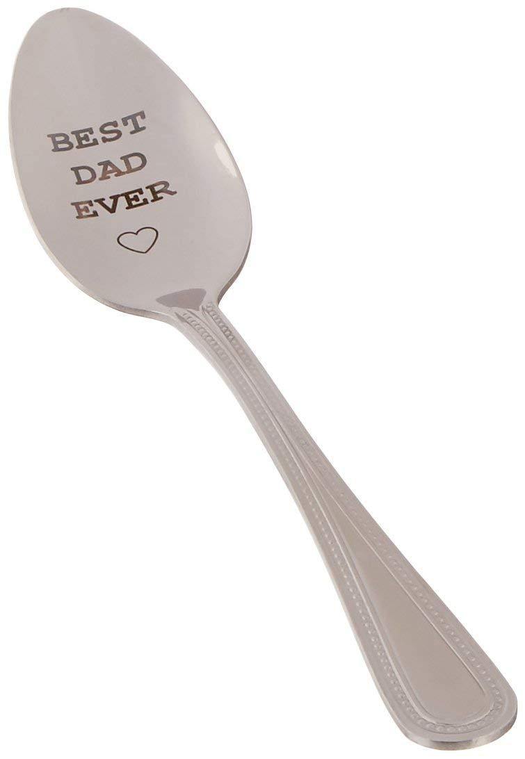Good Morning Dad Spoon Funny Dad Spoon Engraved Stainless Steel Tea Coffee Spoon Best Dad Gifts Dad Gift from Daughter Son Wife Fathers Day/Birthday/Christmas Gifts 