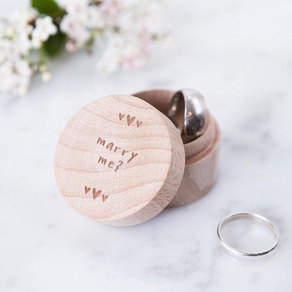 engraved engagement ring box