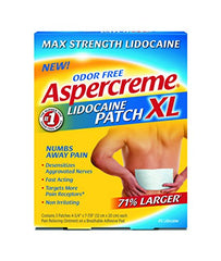 Aspercreme Lidocaine XL Pain Relief Patch, Max Strength, Odor-Free, 3 Count
