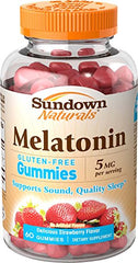 Sundown Naturals Melatonin Gummies 5mg Gluten Free 60 Count Each