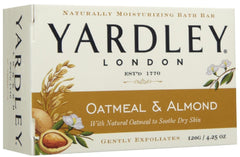 Yardley London Soap Bath Bar Oatmeal & Almond 4.25 Ounce
