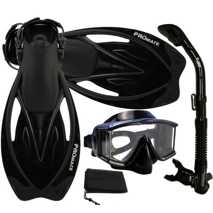 Snorkeling Scuba Dive Snorkel Purge Edgeless Fins Gear Set - SCS0 – GetWetStore