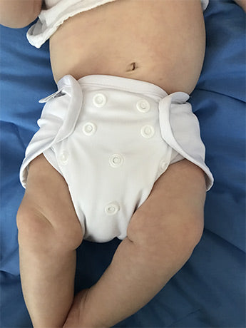 small diaper wrap on 2 month old baby