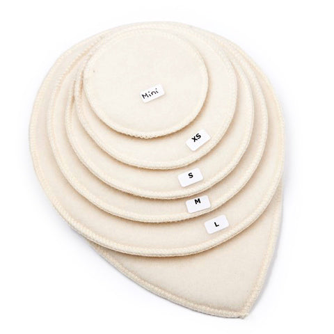 Lanacare merino wool nursing pads for breastfeeding leaks
