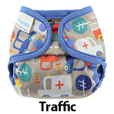 traffic mini coveralls new blueberry print
