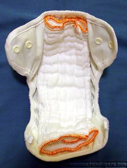 newborn prefold in a cover