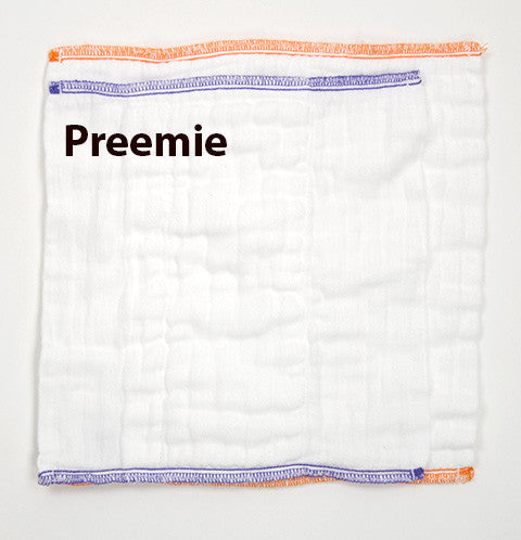 compare preemie to newborn prefold