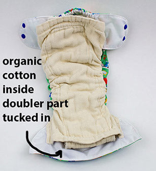 organic cotton diaper inside
