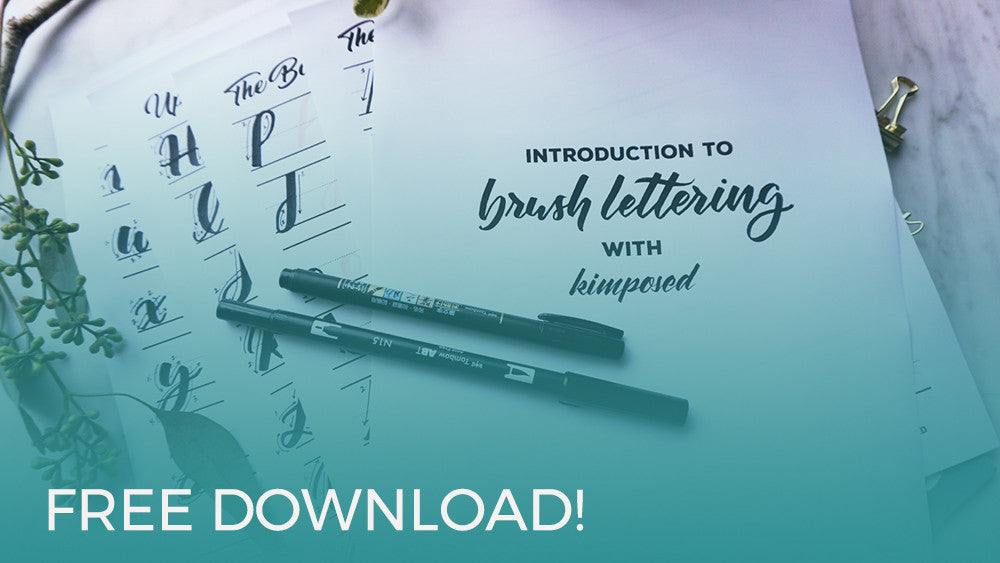 brush lettering workbook