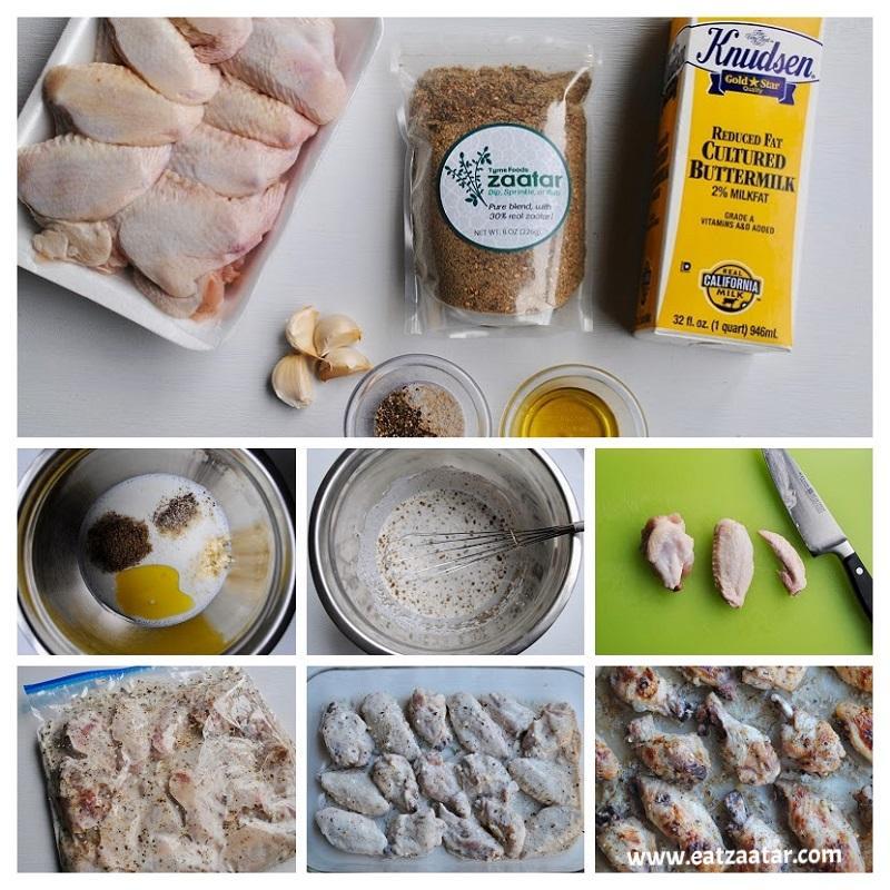 Baked Buttermilk-Zaatar Chicken Wings- COLLAGE